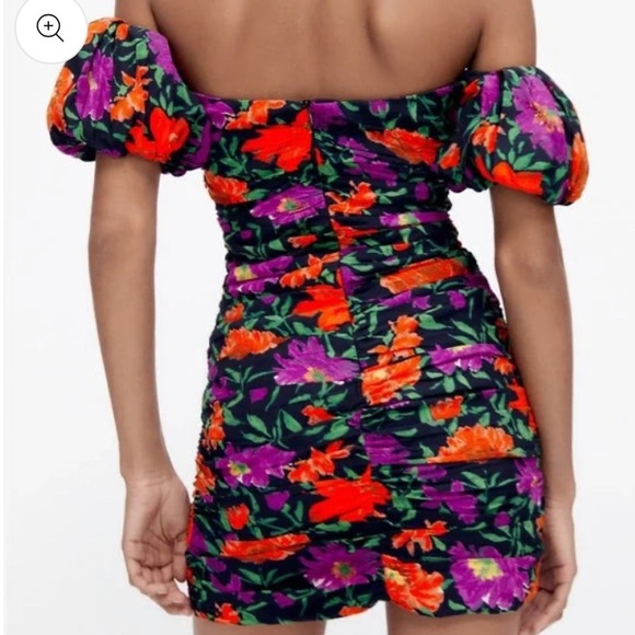 Zara off shoulder floral dress - Picture 6 of 9